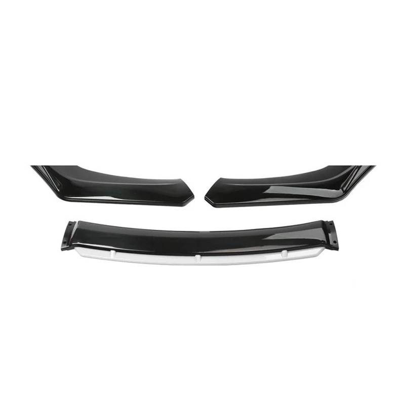 Spoilerlippe 4 STÜCKE Auto Frontstoßstange Unterlippe Body Kit Spoiler Canard Splitter Diffusor Frontstoßstange Abdeckung Lippe Frontspoiler Flügel Universal Splitter(Black with White) von CEXBIRC