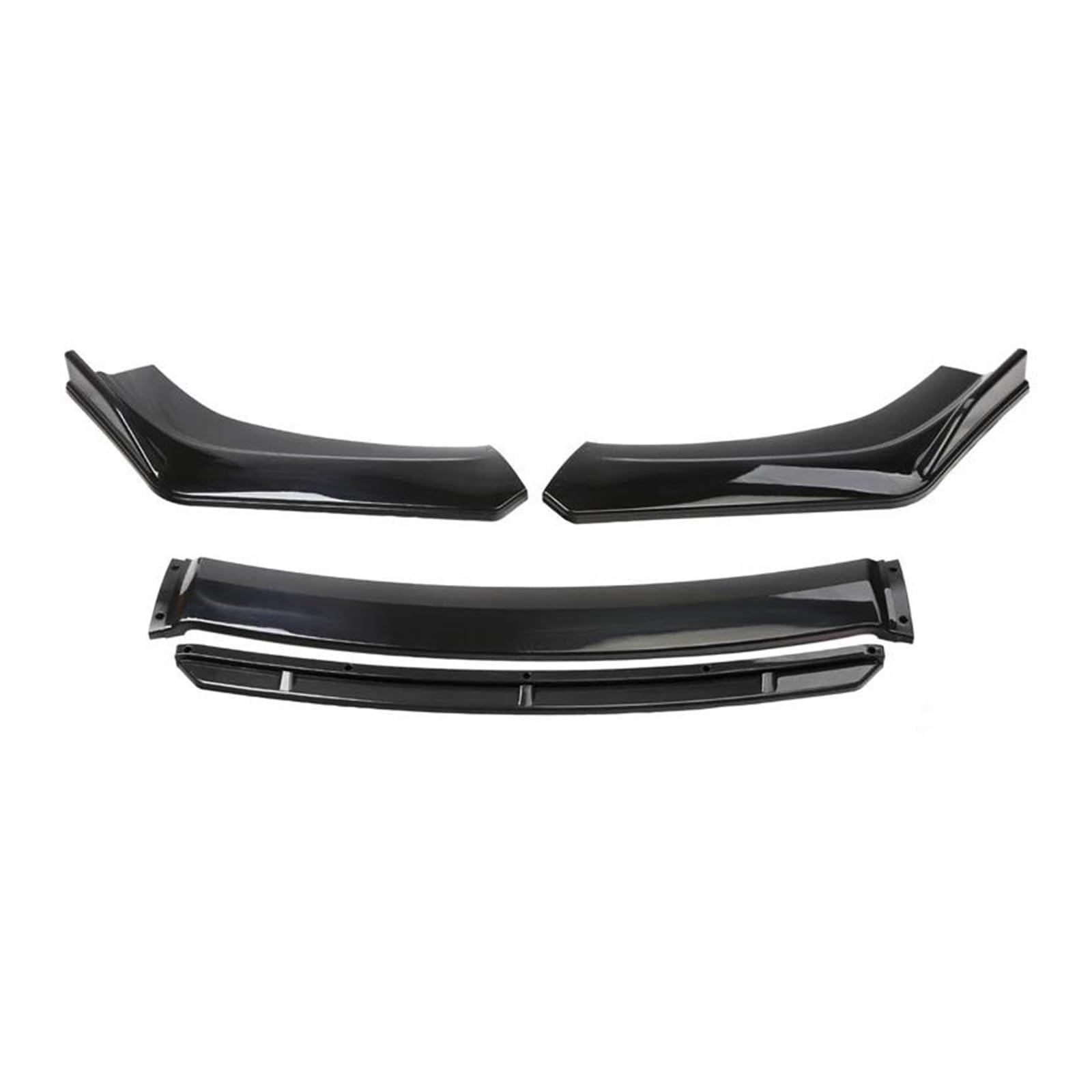 Spoilerlippe 4 STÜCKE Universal ABS Kunststoff Kohlefaser Autozubehör Auto Vorderen Stoßfänger Lip Body Kit Spoiler Splitter Diffusor Splitter Splitter(Black and Black) von CEXBIRC