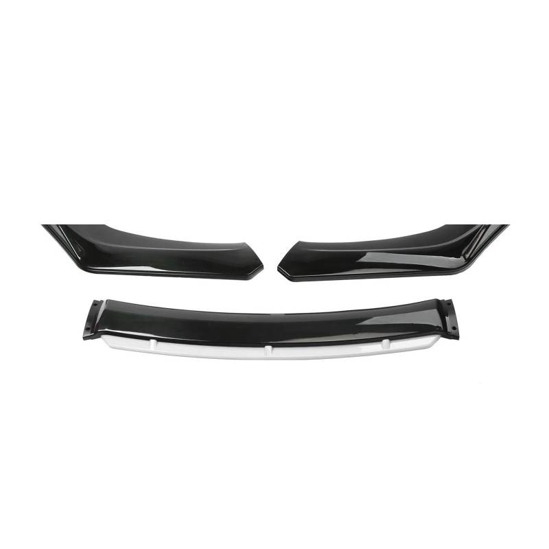 Spoilerlippe 4 STÜCKE Universal ABS Kunststoff Kohlefaser Autozubehör Auto Vorderen Stoßfänger Lip Body Kit Spoiler Splitter Diffusor Splitter Splitter(Black and White) von CEXBIRC