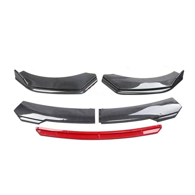 Spoilerlippe Auto-Front-Körper-Stoßfänger-Spolierlippe Kinn-Diffusor Splitter Air Dam Kit Schutzabdeckung Für Panamera 970 971 2009-2022 Splitter(Carbon Fiber Red) von CEXBIRC