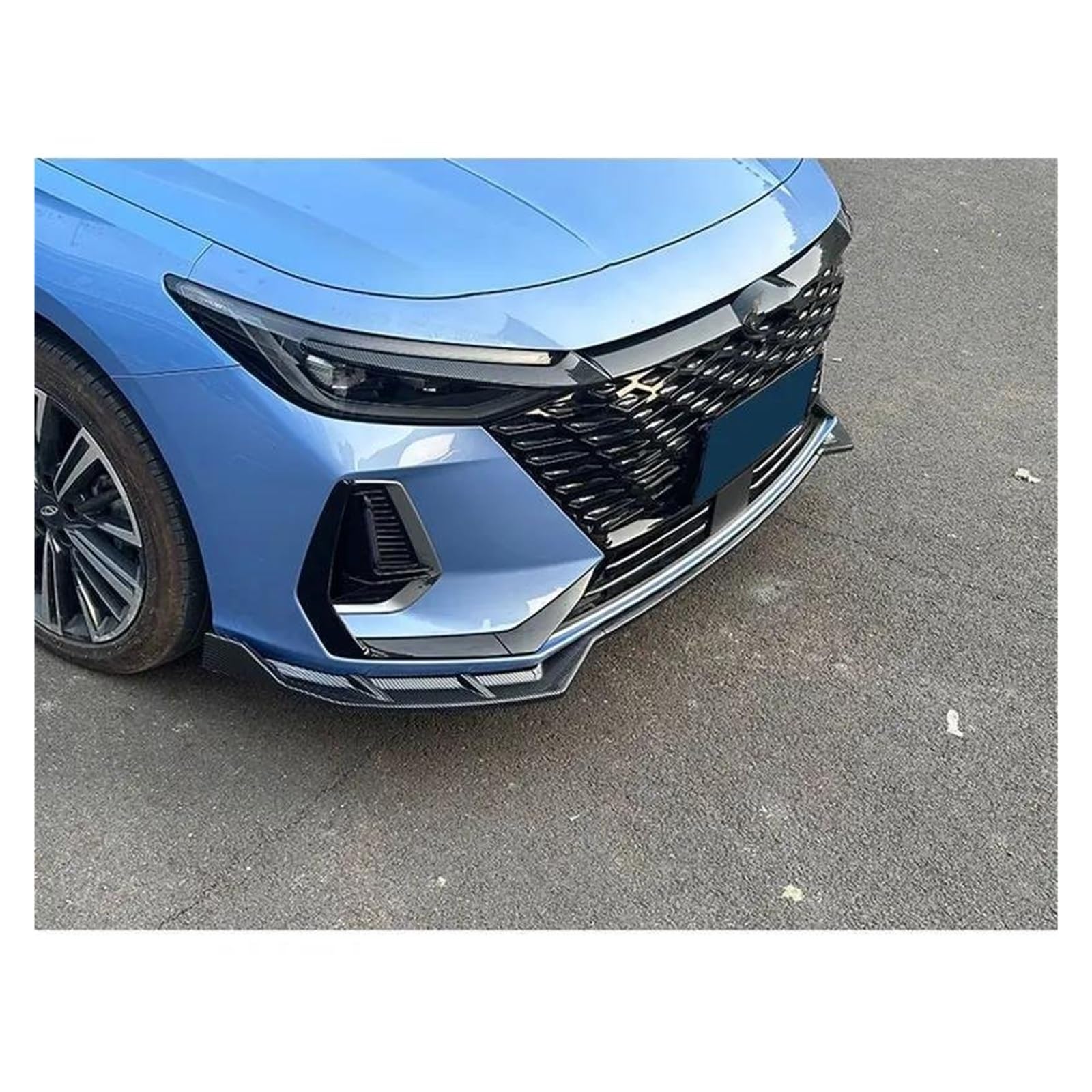 Spoilerlippe Frontschürze Lippe Für Chery Für Arrizo 8 2022 Zu 2024 Air Splitter Auto Körper Kit Spoiler Schwarz Röcke Zubehör Splitter(Type B Carbon Paint) von CEXBIRC