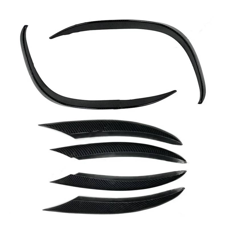 Spoilerlippe Frontspoiler Splitter Lufteinlassgitter Zierabdeckung Für Benz C-Klasse W205 S205 A205 C205 C200 C220d C300 2018-2021 Splitter(6pcs Carbon Look) von CEXBIRC