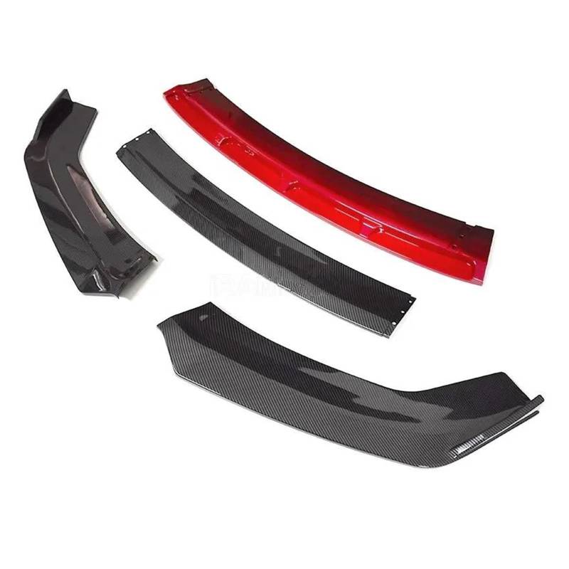 Spoilerlippe Für A4 B8 S4 2008-2013 Frontschürze Spoiler Schutz Platte Lip Typ DGS Carbon Oberfläche Kinn Schaufel Körper Kit Splitter Splitter(Carbon Surface-red) von CEXBIRC