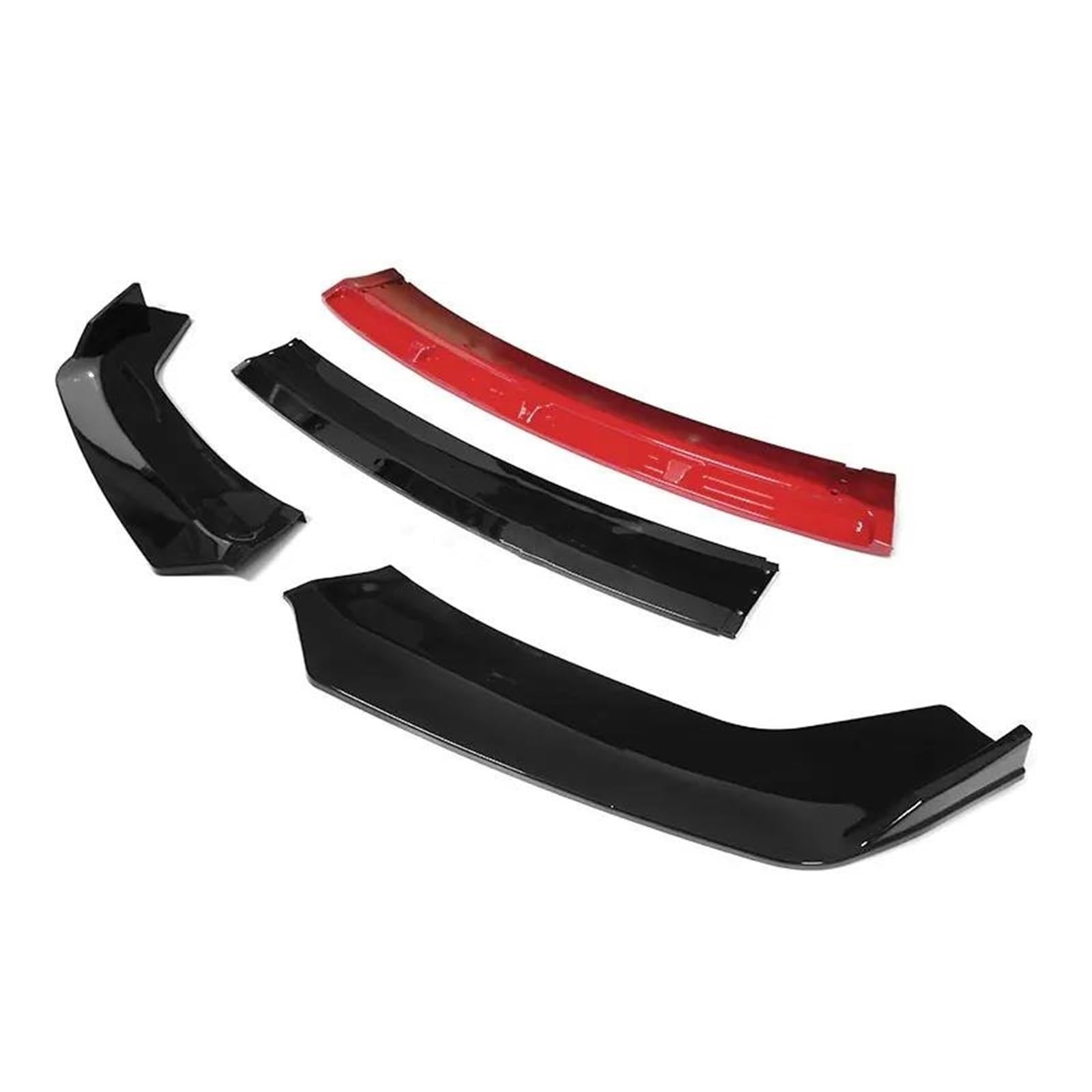 Spoilerlippe Für A4 B8 S4 2008-2013 Frontschürze Spoiler Schutz Platte Lip Typ DGS Carbon Oberfläche Kinn Schaufel Körper Kit Splitter Splitter(Gloss Black-red) von CEXBIRC