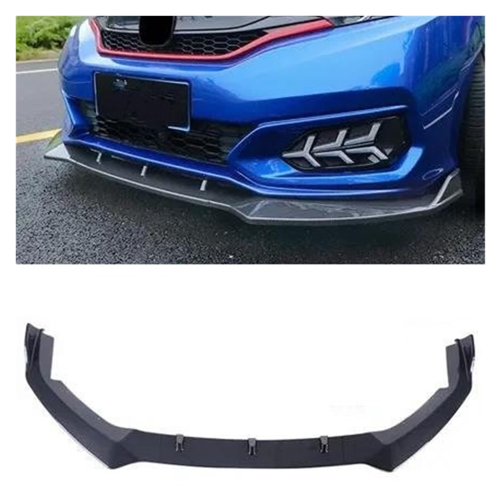 Spoilerlippe Für Fit Für Jazz 2014 2015 2016 2017 2018 2019 2020 Front Stoßstange Splitter Lip Diffusor Spoiler Rock Körper Kit Dekorative Streifen Schaufel Splitter(18-20carbon Surface) von CEXBIRC