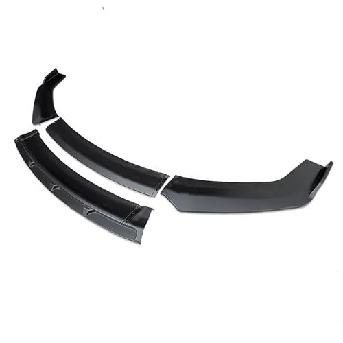 Spoilerlippe Für VW Für Passat B7 Bumper Spoiler 2010-2014 Front Rock Splitter Carbon Schutz Platte Lip Typ D Kinn Schaufel Körper Kit Splitter(Pure Matt Black) von CEXBIRC