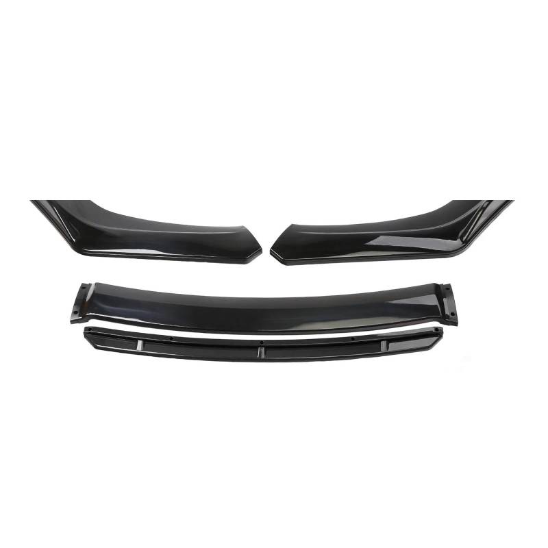 Spoilerlippe Imousinenbreite Unter 176 cm Universeller Auto-Frontstoßstangenlippen-Bodykit Spoiler Aus Kohlefaser Dekorative Streifen Stoßstangen Lippensplitter Splitter(Bright Black) von CEXBIRC