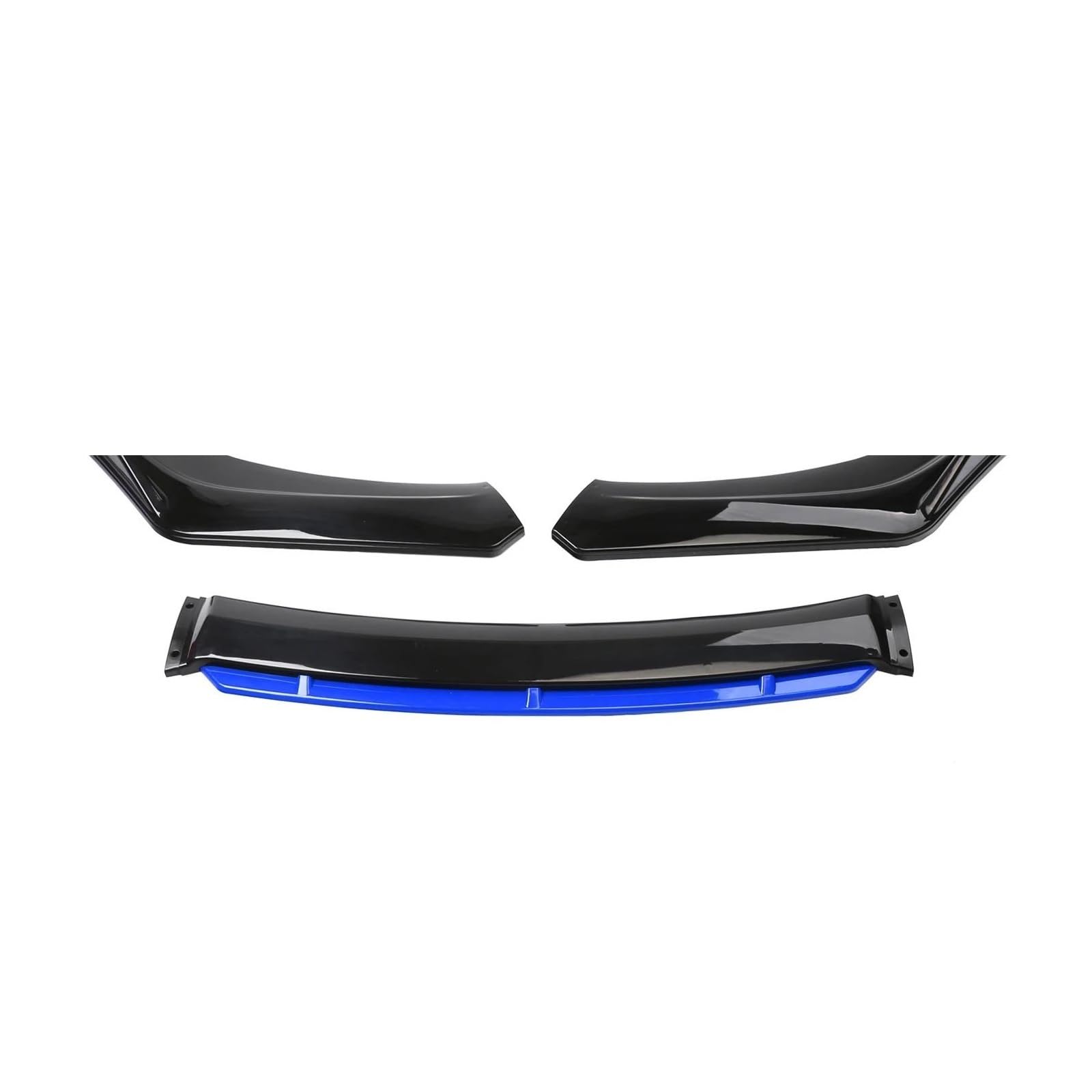 Spoilerlippe Universal 3-Abschnitt Auto Vorderen Stoßfänger Lip Body Kit Spoiler Carbon ABS Dekorative Streifen Stoßstange Canard Lip Splitter Accessori Splitter(Black and Blue) von CEXBIRC