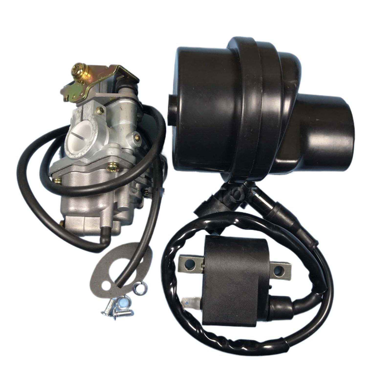 Zündungen Zündeinheit Für Suzuki LT50 LT 50 ALT50 JR50 LTA5 Für Quadrunner Carb Dirt Bike ATV Teile Zubehör Vergaser Mit Zündspule Und Luftfilter Assy von CEXBIRC