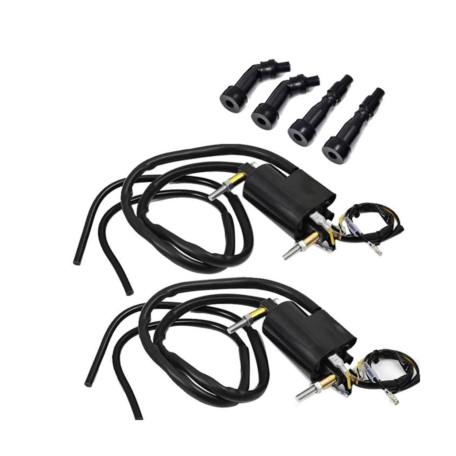 Zündungen Zündeinheit Set Mit 2 Zündspulen Und Kappen Für Suzuki GS550 GS650 GS750 850 1000 1100 33410-45012 33410-47021 von CEXBIRC