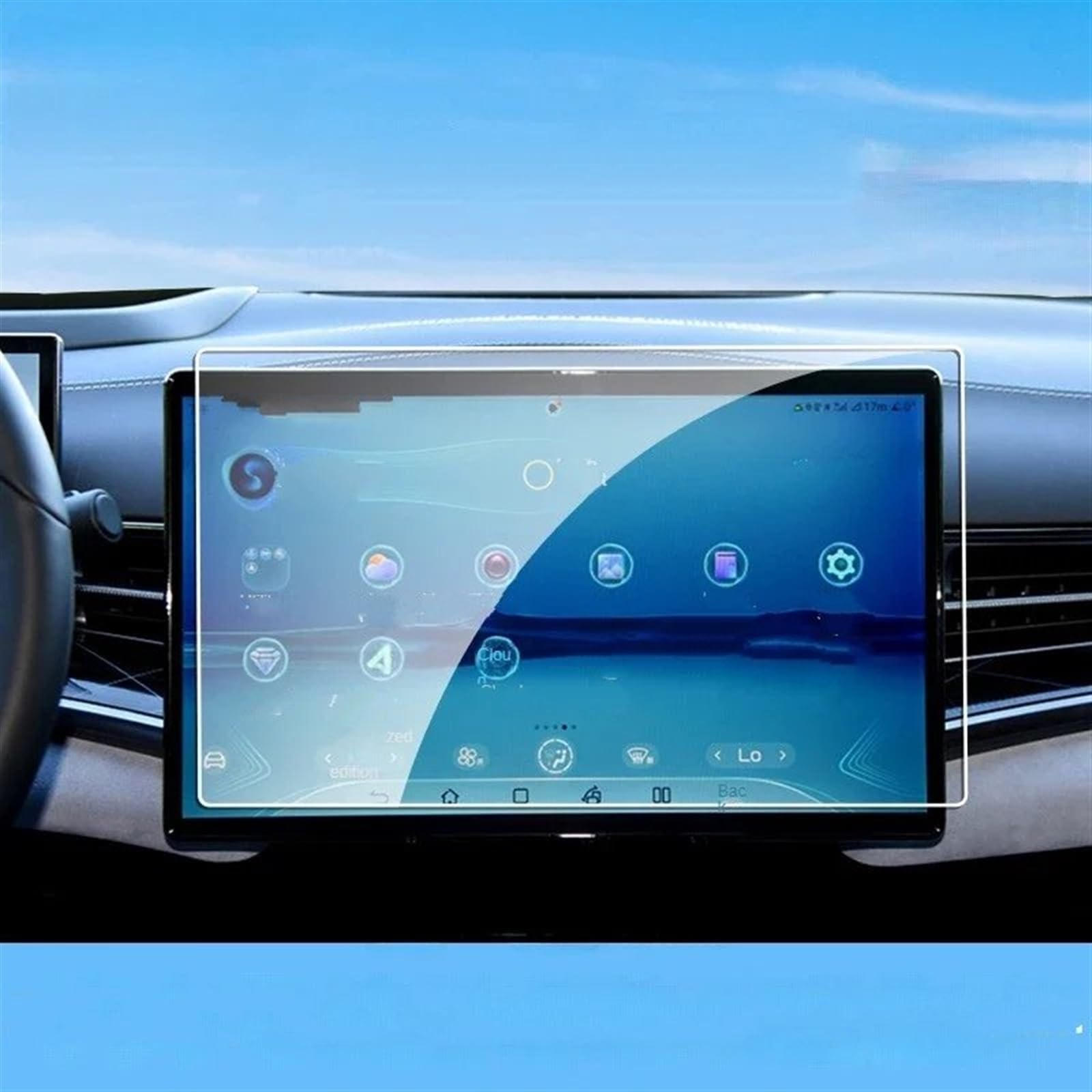 CFAYRLMS Displayabdeckung Kompatibel Mit BYD Für Seal 2023 15,6 Zoll Schutzfolie Aus Gehärtetem Glas Autoinstrumenten-Bildschirmschutzfolie Aufkleber Autozubehör(for Seal Dashboard) von CFAYRLMS