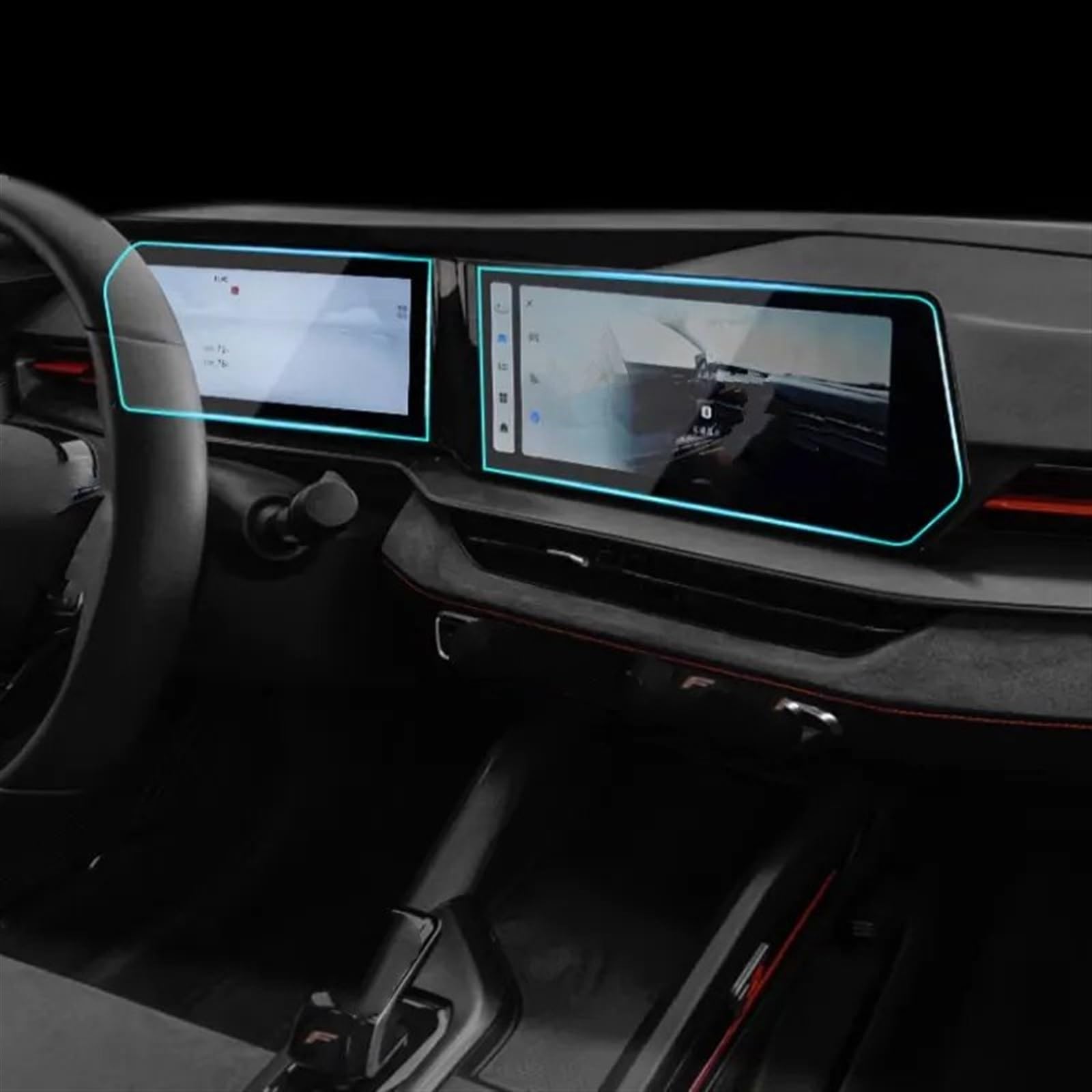 CFAYRLMS Displayabdeckung Kompatibel Mit Geely Für Coolray 2024 12,3 Zoll Auto-Innenraum-Armaturenbrett-Schutzfolie Schutzfolie Aus Gehärtetem Glas Autozubehör von CFAYRLMS