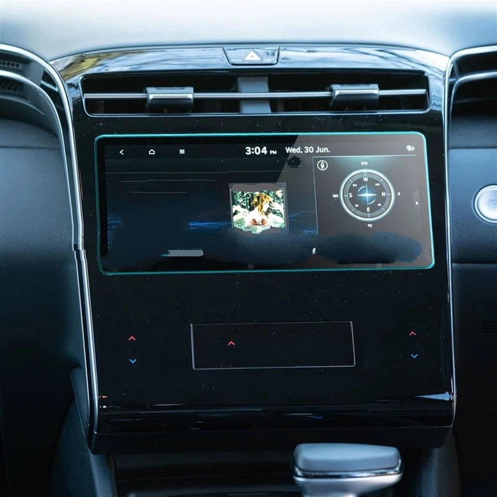 CFAYRLMS Displayabdeckung Kompatibel Mit Hyundai Für Tucson Für Elite 2021 10,25 Zoll Autonavigations-Bildschirmschutzfolienaufkleber Gehärtetes Glas Schutzfolie von CFAYRLMS