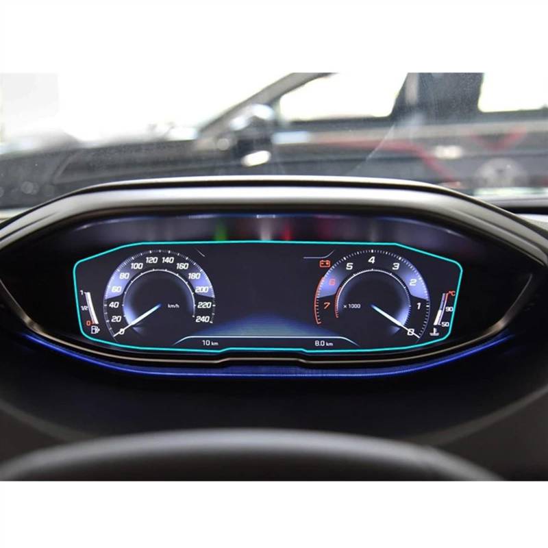 CFAYRLMS Displayabdeckung Kompatibel Mit Peugeot Für 5008 Gt 2017 2018 2019 Autonavigation Schutzfolie Autoinstrument Transparente Schutzfolie Autozubehör von CFAYRLMS