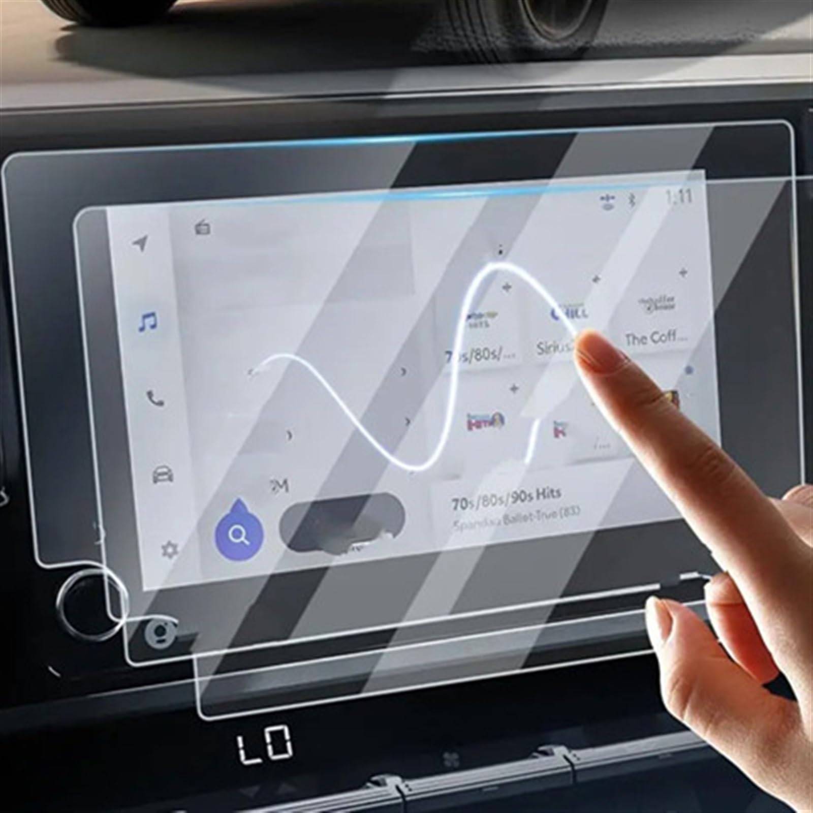 CFAYRLMS Displayabdeckung Kompatibel Mit Toyota Für Tundra 2022 2023 2024 8 Zoll Auto Instrument Schutz Film Auto Navigation Schutz Film Auto Zubehör von CFAYRLMS