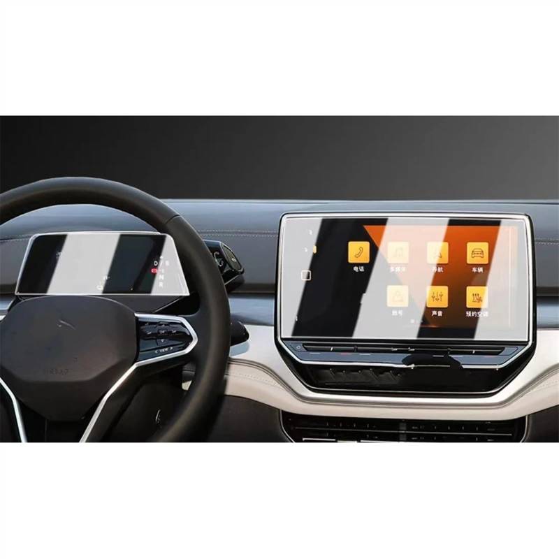 CFAYRLMS Displayabdeckung Kompatibel Mit VW Für Id6x Für Crozz 2021 2022 2023 Auto Instrument Schutz Film Center Control Screen Schutz Film Auto Zubehör(GPS and Dashboard) von CFAYRLMS