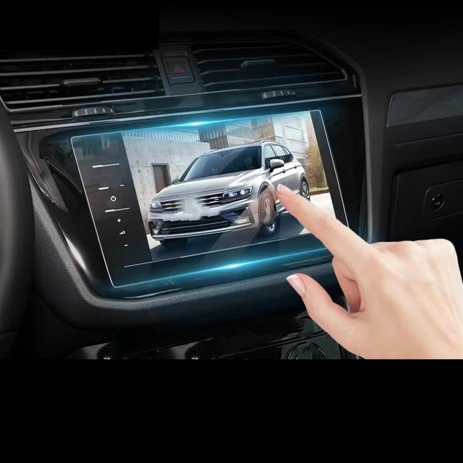 CFAYRLMS Displayabdeckung Kompatibel Mit VW Für Tiguan Sel 2021 2022 9,2 Zoll Auto-Innenraum-Armaturenbrett-Schutzfolie Auto-Navigations-Schutzfolie Autozubehör von CFAYRLMS