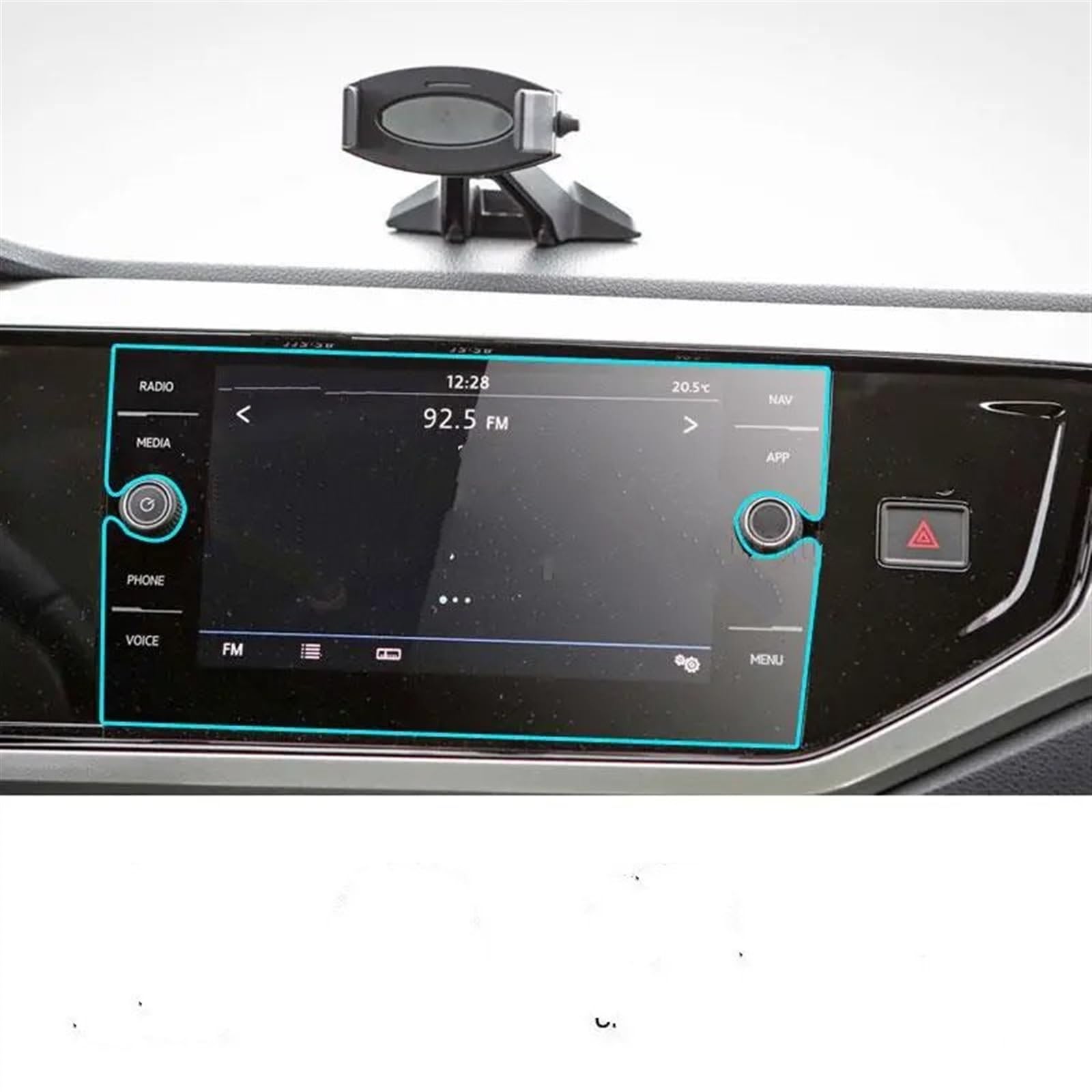 CFAYRLMS Displayabdeckung Kompatibel Mit VW Für Virtus 2020 2021 Auto Instrument Transparent Schutz Film Navigation Display Screen Schutz Film Auto Zubehör von CFAYRLMS