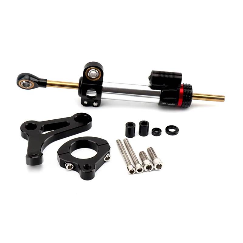 CFAYRLMS Lenkungsdämpfer Einstellbarer Kompatibel Mit Yamaha Für X-MAX300 Für X-max 300 Für XMAX300 2017-2023 2022 2021 Motorrad Lenkungsdämpfer Stabilisieren Dämpferteil(Silver) von CFAYRLMS