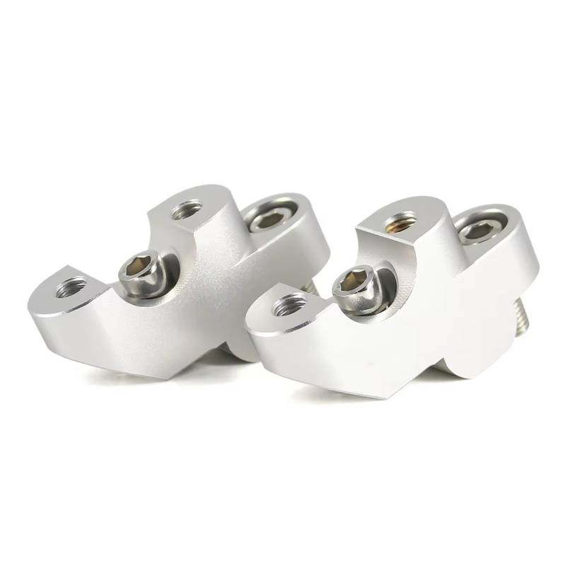 CFDEKOIB Motorrad-Lenkererhöhung Für NC700X Für NC750X Für NC700S Motorrad Riser Lenker Klemme Bar Montieren Lenkrad Steigleitungen Bewegen Lift Clip Adapter Zubehör(Silver) von CFDEKOIB