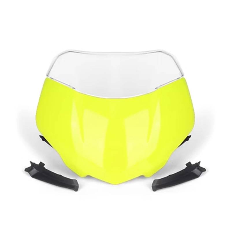 CFDEKOIB Motorrad Windschutzscheibe Für Street Für Triple Für 765RS Moto2 2023 Motorrad Frontscheibe Windschutz Visier Wind Bildschirm Spoiler Deflektor Motorrad Windschutzscheibe(Fluorescent) von CFDEKOIB