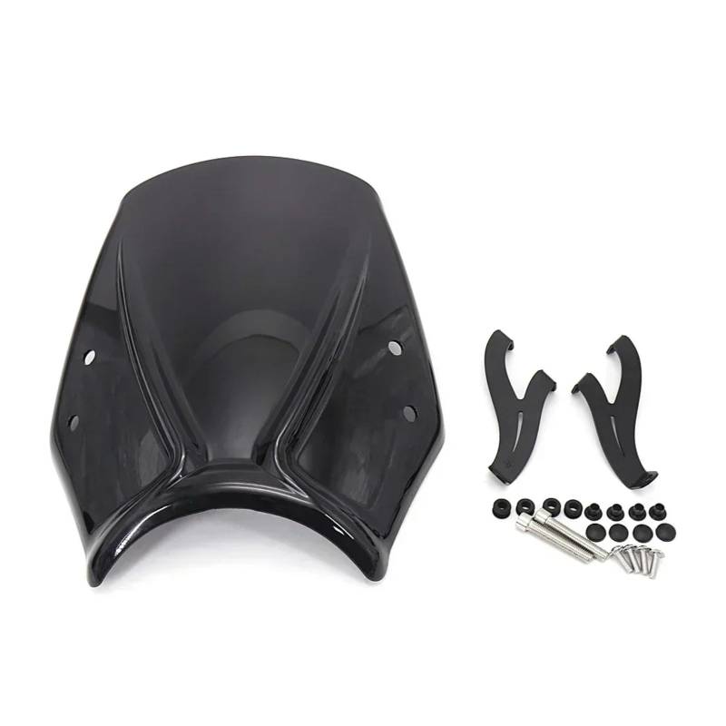 CFDEKOIB Motorrad Windschutzscheibe Für Trident660 2021 2022 Motorrad Windschutzscheibe Zubehör Windschutzscheibe Schallwand Air Windabweiser Motorrad Windschutzscheibe Spoiler(Black) von CFDEKOIB