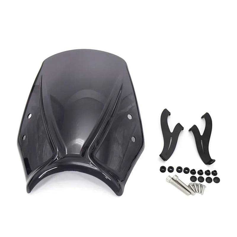 CFDEKOIB Motorrad Windschutzscheibe Für Trident660 2021 2022 Motorrad Windschutzscheibe Zubehör Windschutzscheibe Schallwand Air Windabweiser Motorrad Windschutzscheibe Spoiler(Dark Smoke) von CFDEKOIB