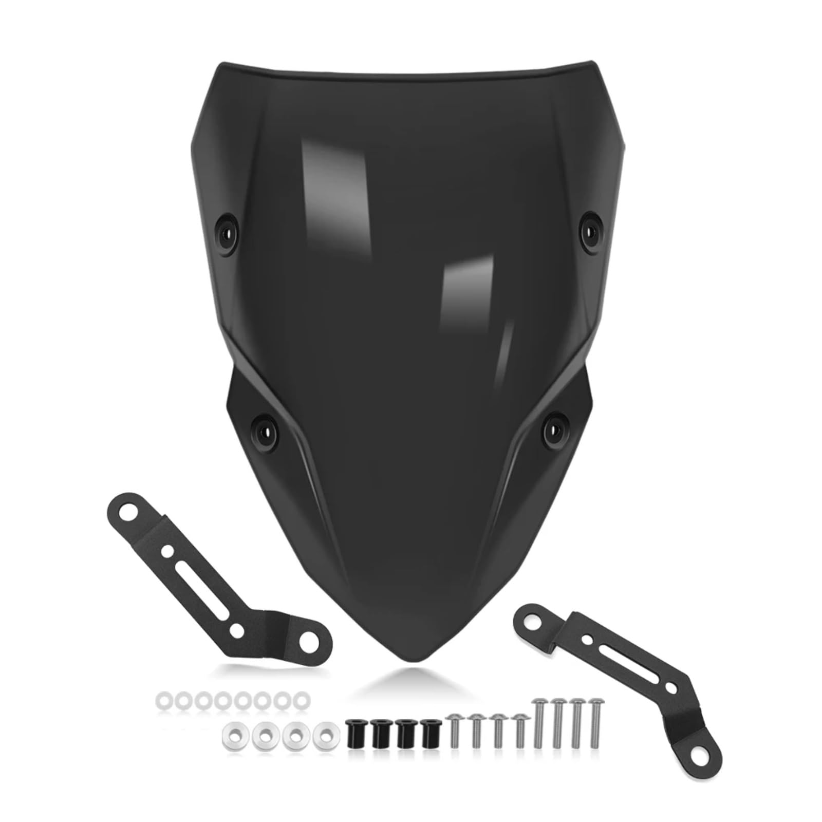 CFDEKOIB Motorrad Windschutzscheibe Für Z500 SE 2024 Motorrad Zubehör Frontscheibe Windschutz Verkleidung Deflektor Spoiler Erhöhung Windschutzscheibe Motorrad Bildschirm(Black) von CFDEKOIB