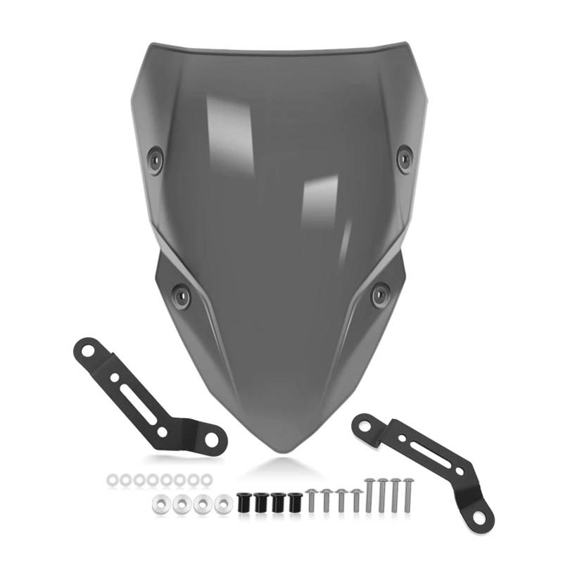 CFDEKOIB Motorrad Windschutzscheibe Für Z500 SE 2024 Motorrad Zubehör Frontscheibe Windschutz Verkleidung Deflektor Spoiler Erhöhung Windschutzscheibe Motorrad Bildschirm(Gray) von CFDEKOIB