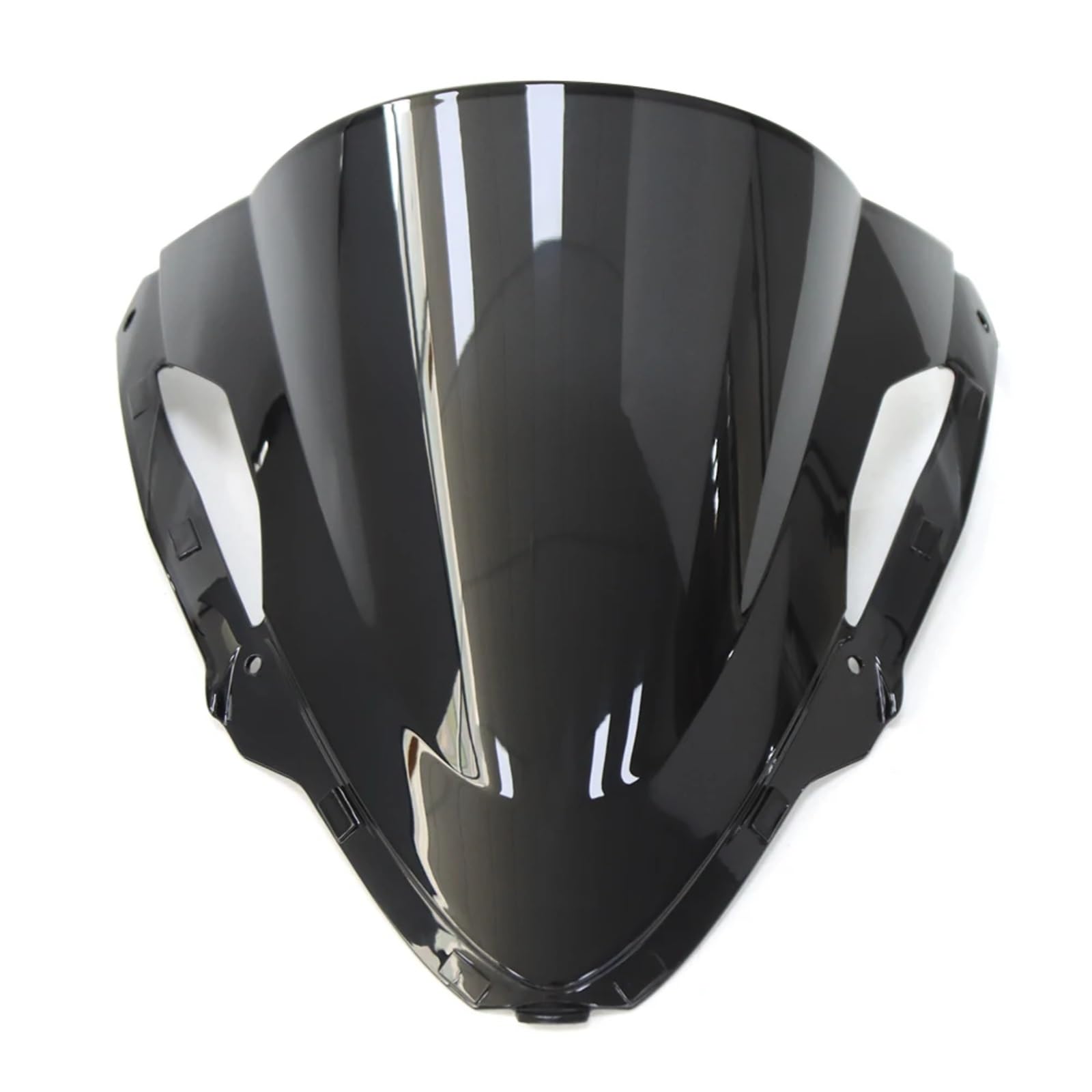 CFDEKOIB Motorrad Windschutzscheibe Für ZX6R 2024 Motorrad Windschutzscheibe Windschutz Double Bubble Motorrad Windschutzscheibe Air Deflektor Motorräder Spoiler(Black) von CFDEKOIB