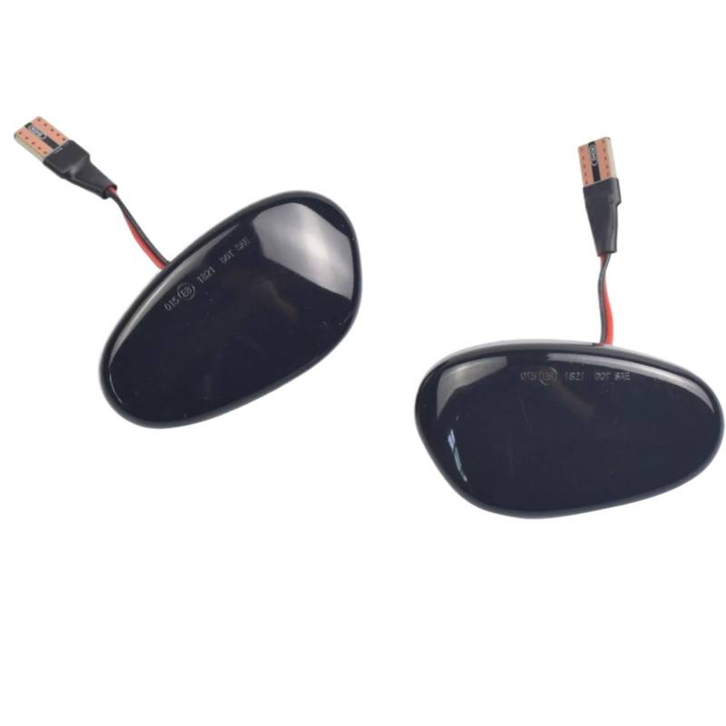 CFDEKOIB Seite Spiegel Blinker Kompatibel Mit ALFA FÜR Romeo 145 146 930 155 FÜR Spider GTV 60603161 60603162 Dynamische Seitenmarkierungs-Blinkerleuchte Blinker Repeater-Lampe(Smoked Black) von CFDEKOIB