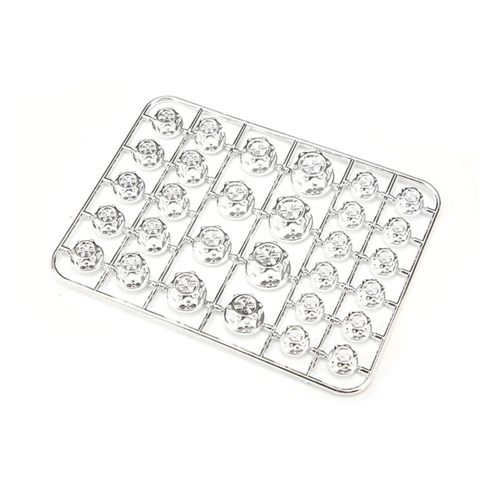 CFDZYXGSOZ 30-teiliges Motorrad-Schraubenkappen-Set, Motormuttern-Schraubenkappen, Abdeckungen for Kopf, Karosserieschraube, dekorative Kappe, Motorrad-Modifikationszubehör(Silver 01) von CFDZYXGSOZ