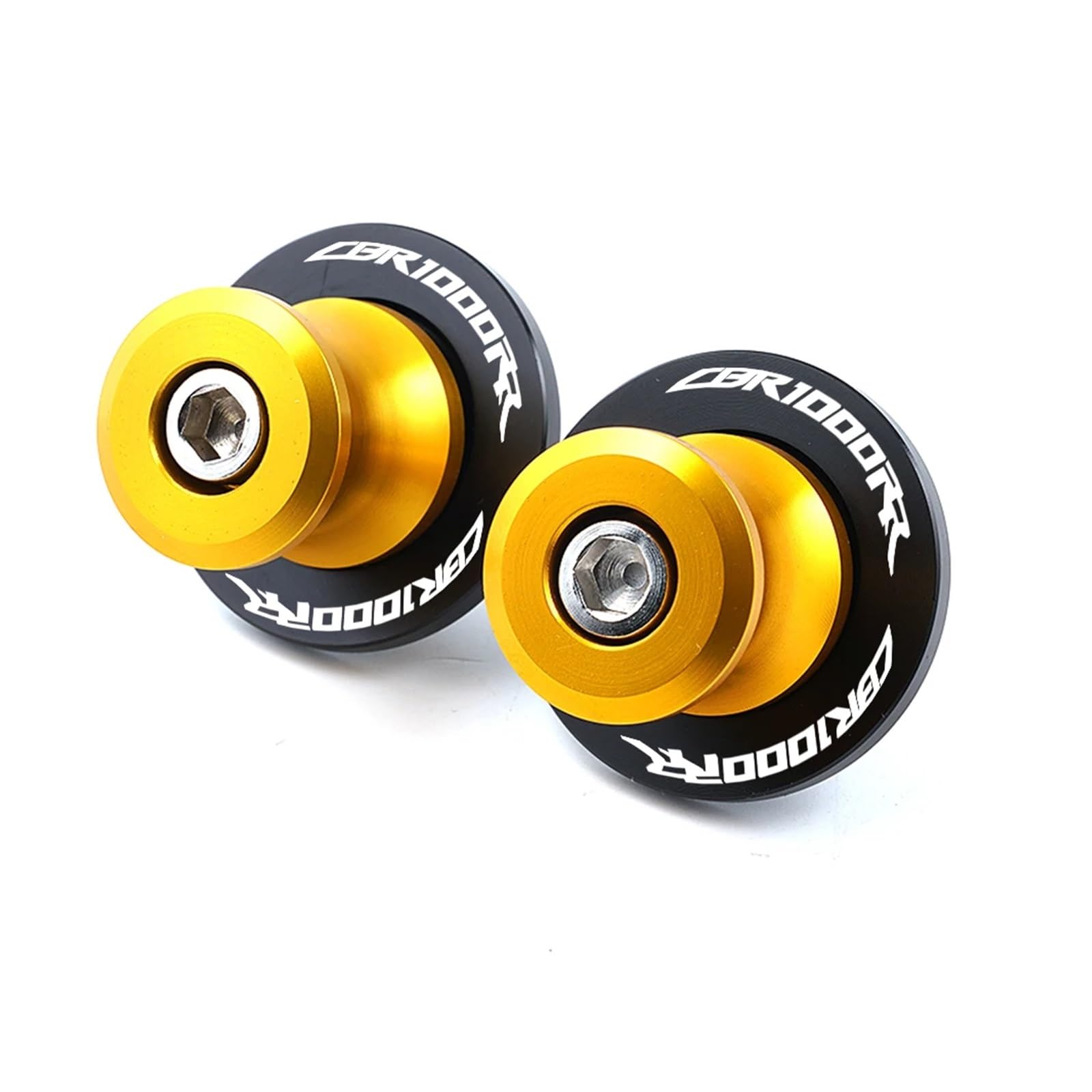 CFDZYXGSOZ Kompatibel mit CBR 1000RR CBR1000RR 2004-2017 2005 2006 2007 2008 2009 Motorrad 8MM Zubehör Motorrad Schwinge Sliders Spools(S-Gold) von CFDZYXGSOZ