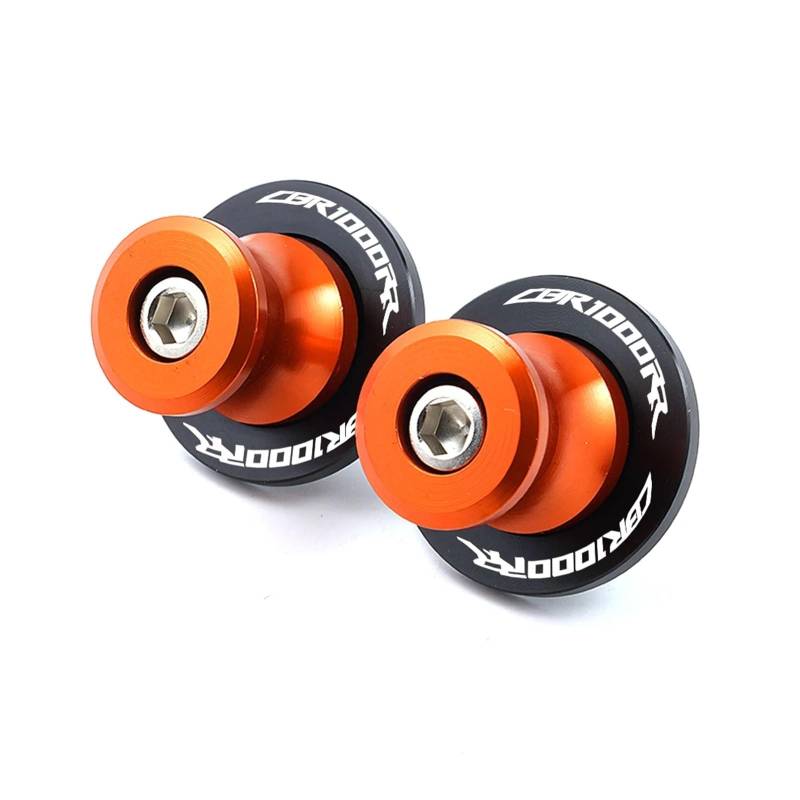 CFDZYXGSOZ Kompatibel mit CBR 1000RR CBR1000RR 2004-2017 2005 2006 2007 2008 2009 Motorrad 8MM Zubehör Motorrad Schwinge Sliders Spools(S-Orange) von CFDZYXGSOZ