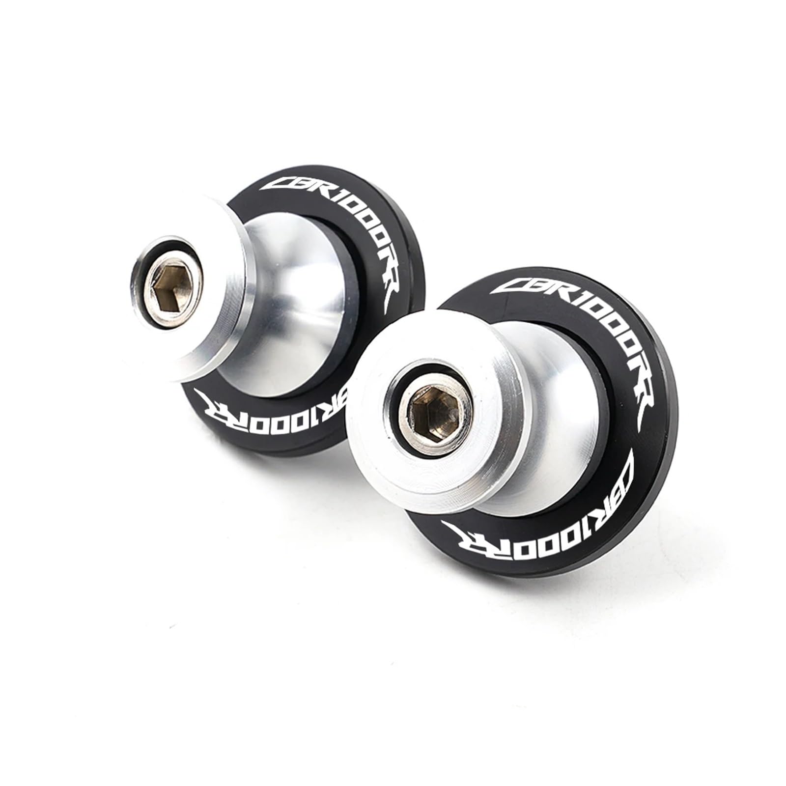 CFDZYXGSOZ Kompatibel mit CBR 1000RR CBR1000RR 2004-2017 2005 2006 2007 2008 2009 Motorrad 8MM Zubehör Motorrad Schwinge Sliders Spools(S-Silver) von CFDZYXGSOZ