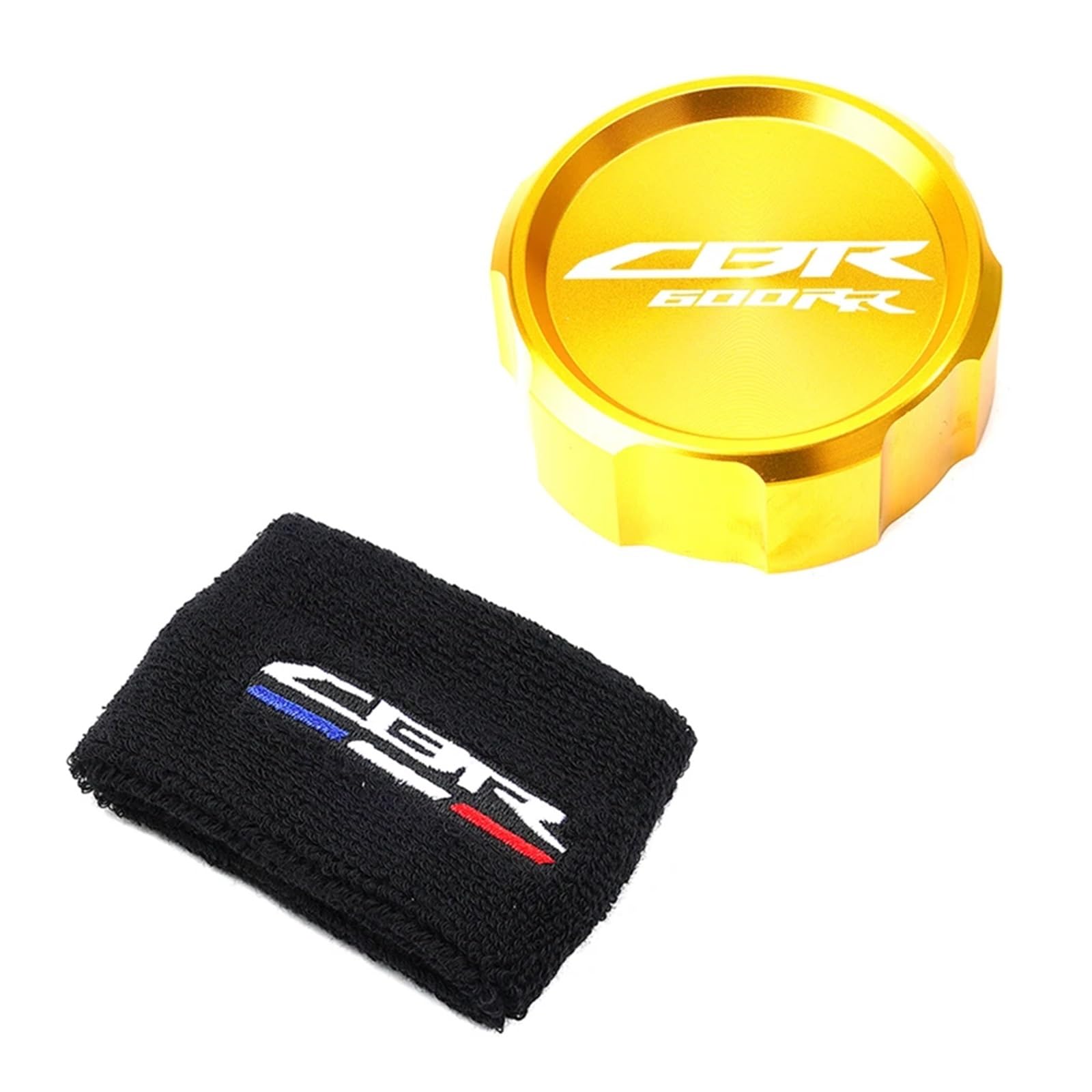 CFDZYXGSOZ Kompatibel mit CBR600RR CBR 600 RR 600RR 2007 2008-2022 CBR Zubehör Motorrad Vorne Brems Flüssigkeit Reservoir Abdeckung Socke Schutz(Gold) von CFDZYXGSOZ