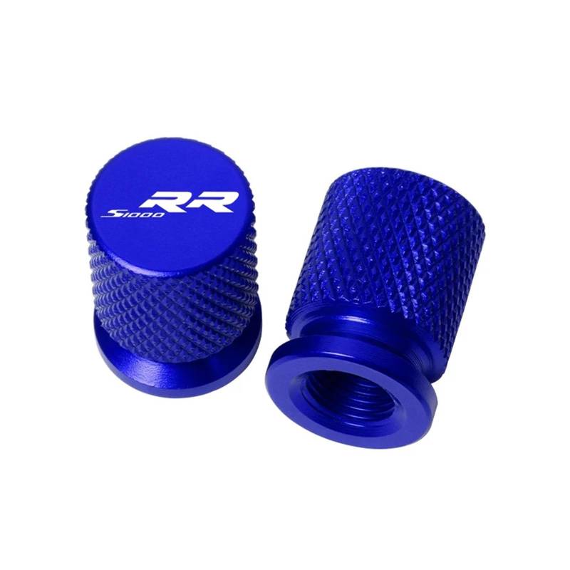 CFDZYXGSOZ Kompatibel mit S1000RR S 1000RR S1000 RR alle Baujahre Motorrad-Radreifen-Ventilkappen CNC-Reifen luftdichte Abdeckungen schwarz(Blue) von CFDZYXGSOZ