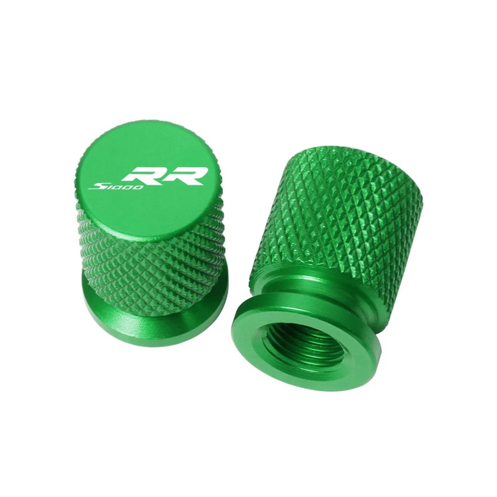 CFDZYXGSOZ Kompatibel mit S1000RR S 1000RR S1000 RR alle Baujahre Motorrad-Radreifen-Ventilkappen CNC-Reifen luftdichte Abdeckungen schwarz(Green) von CFDZYXGSOZ