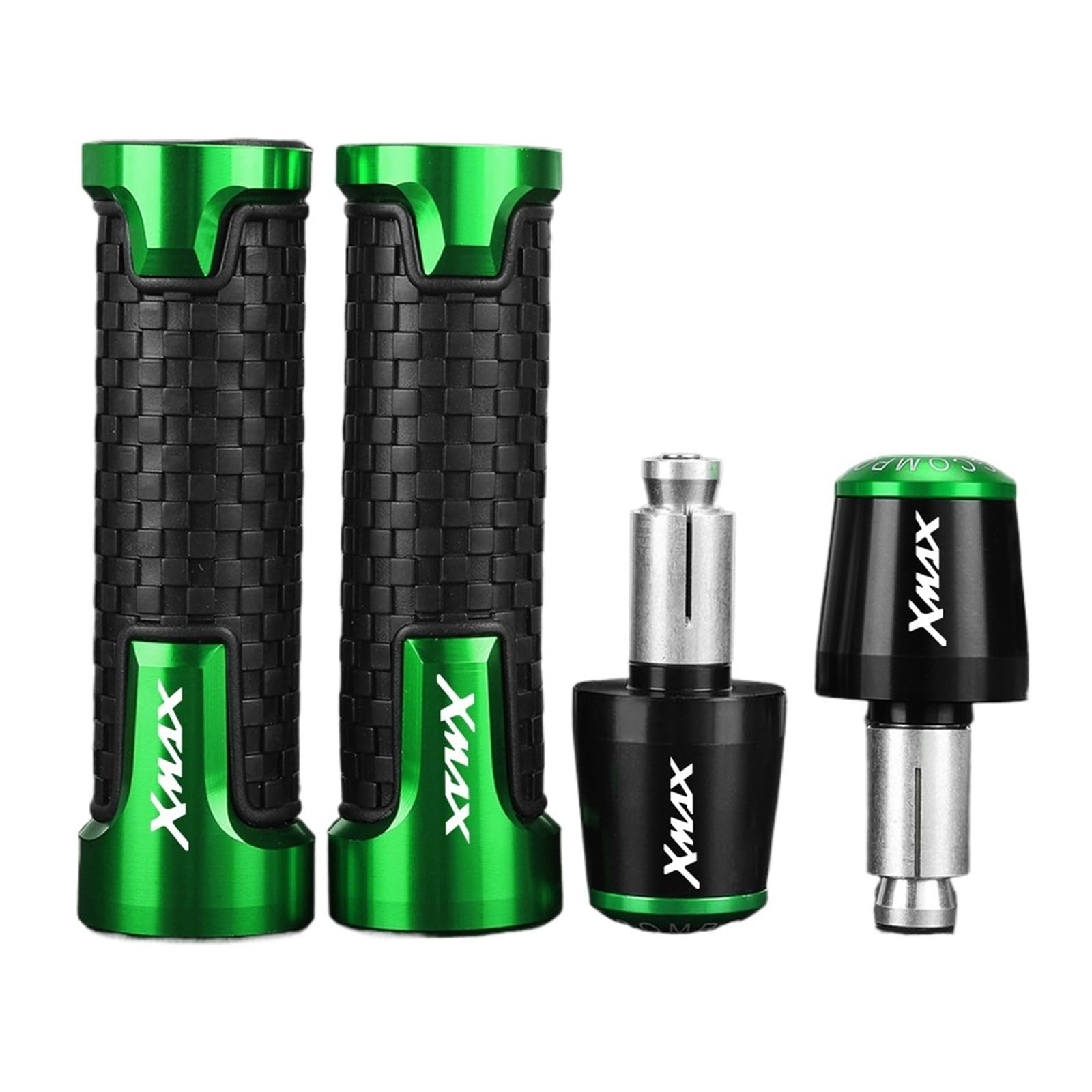 CFDZYXGSOZ Kompatibel mit XMAX300 Xmax 300 2017-2024 2023 2022 Xmax 125 250 300 400 X-MAX Motorradgriff Handlenkerenden Lenkergriffe Ende(A Black Green Set) von CFDZYXGSOZ