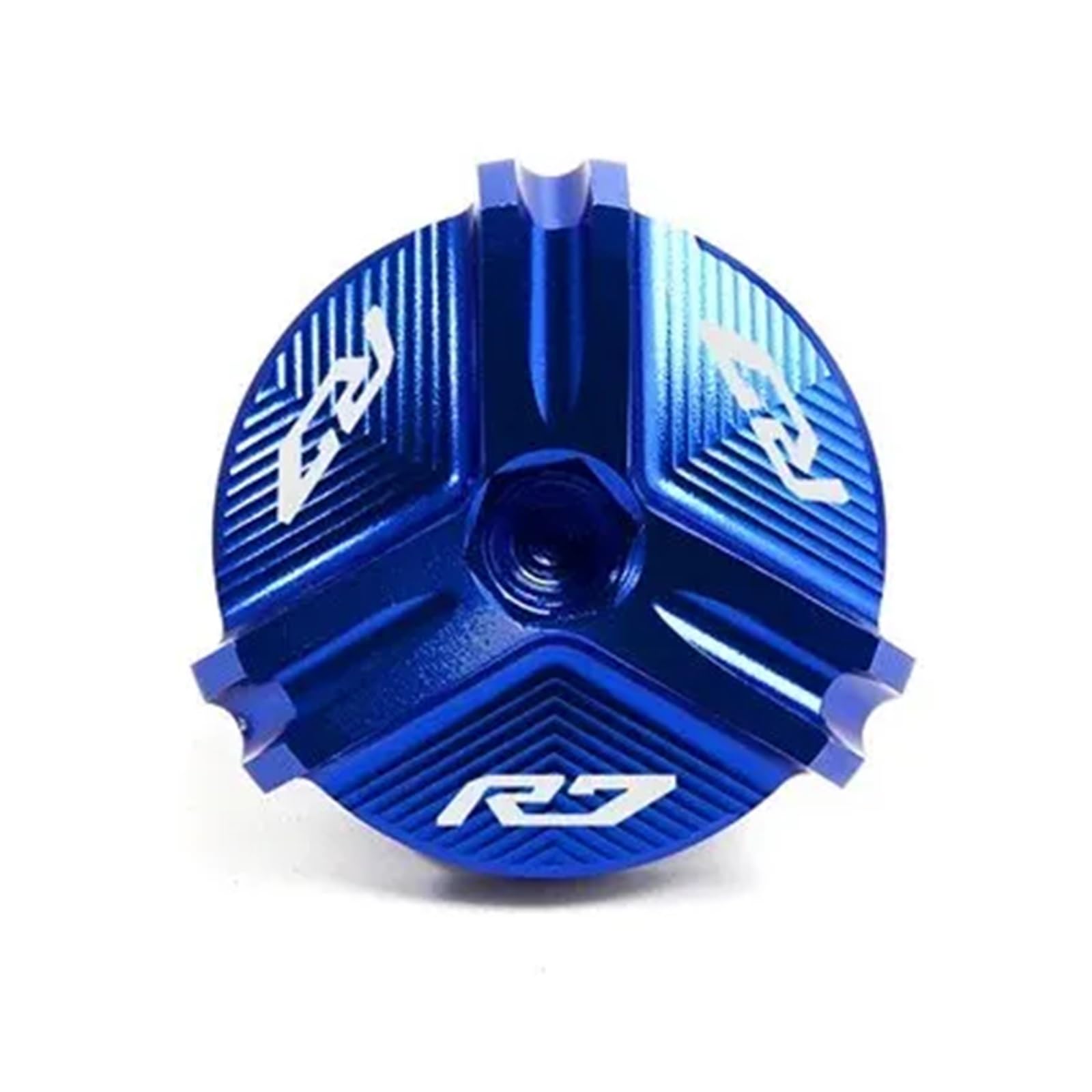 CFDZYXGSOZ Kompatibel mit YZF R1 R3 R6 R7 YZFR1 YZFR3 YZFR6 YZFR6S YZFR7 2008-2023 Motorrad CNC Motoröl-Einfülldeckel-Steckerabdeckung(R7 Blue) von CFDZYXGSOZ