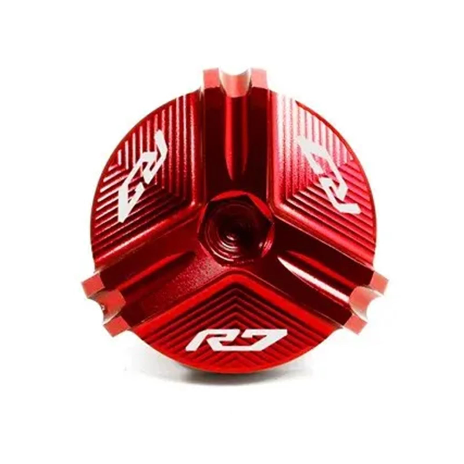 CFDZYXGSOZ Kompatibel mit YZF R1 R3 R6 R7 YZFR1 YZFR3 YZFR6 YZFR6S YZFR7 2008-2023 Motorrad CNC Motoröl-Einfülldeckel-Steckerabdeckung(R7 Red) von CFDZYXGSOZ