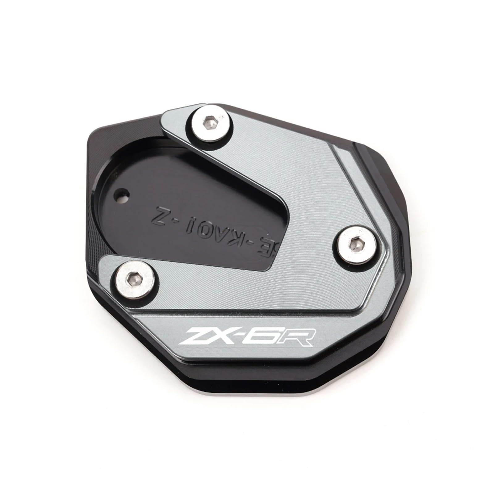 CFDZYXGSOZ Kompatibel mit ZX6R ZX-6R ZX 6R Zx6r Zx-6r 2017-2021 2023 2022 Motorrad-Seitenständer, Kickstand, vergrößerte Platte, Zubehör, Motorrad(1pc Grey) von CFDZYXGSOZ