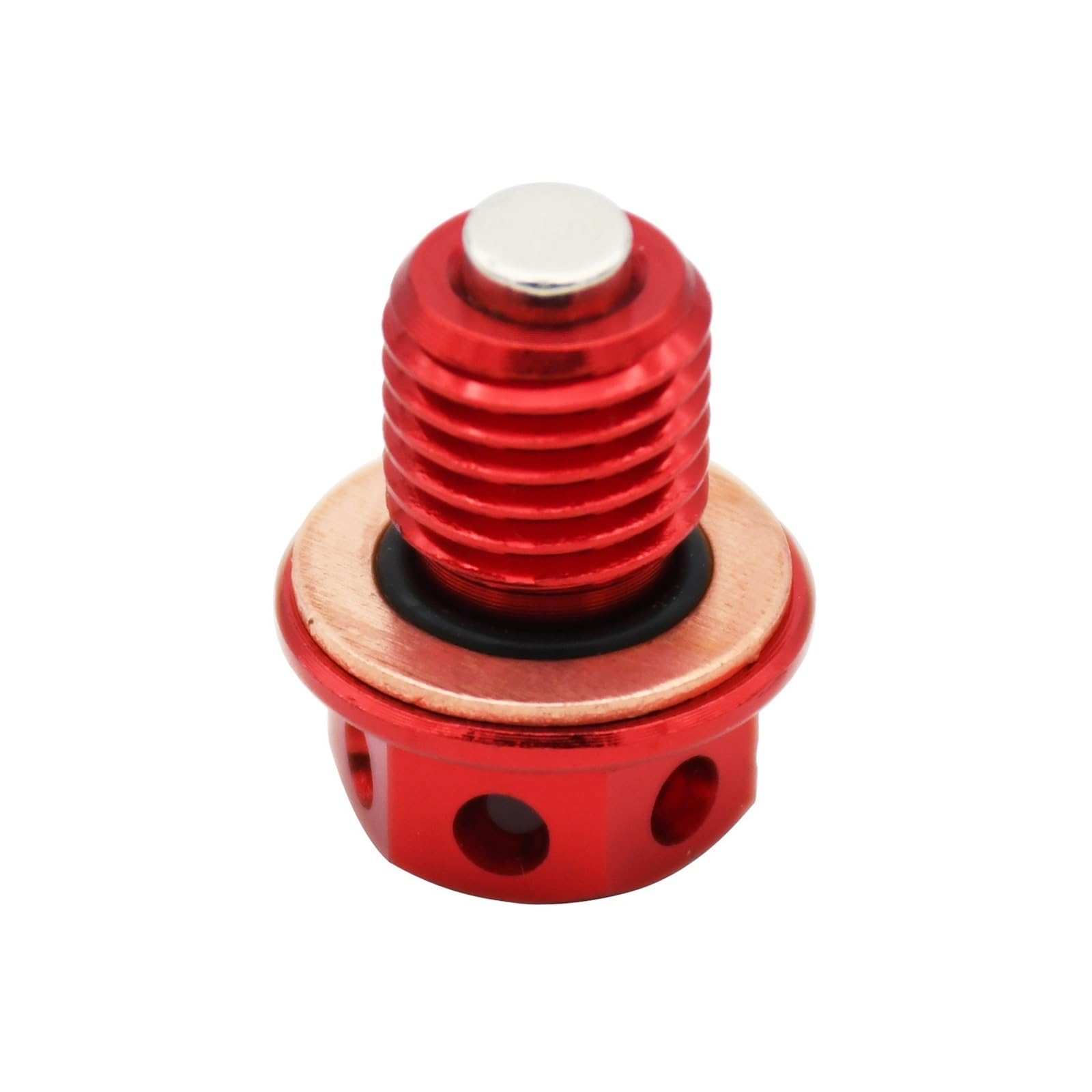 CFDZYXGSOZ M12 Magnetische Ölwannenmutter, Ölablassschraube, Schraube, Ölablass, magnetische Ölablassschraube, Mutter, kompatibel mit KLX YZ WR CRF XR(Red) von CFDZYXGSOZ