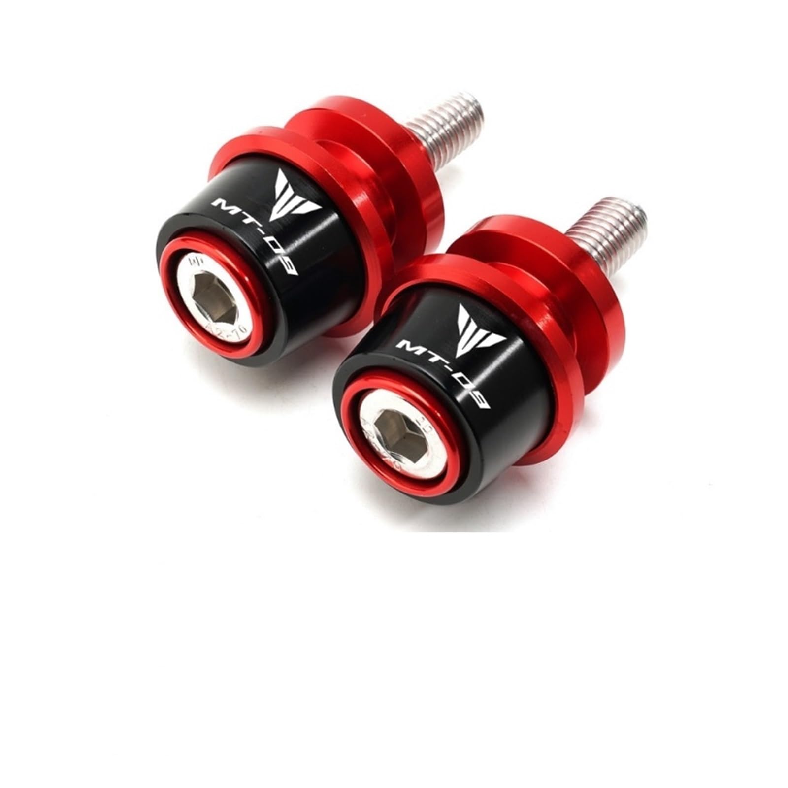 CFDZYXGSOZ Motorrad 6MM CNC Schwingenspulen Ständerschrauben Slider Kompatibel mit Tracer 900 700 GT 900GT MT09 MT 09 2014-2021(MT09 Red) von CFDZYXGSOZ