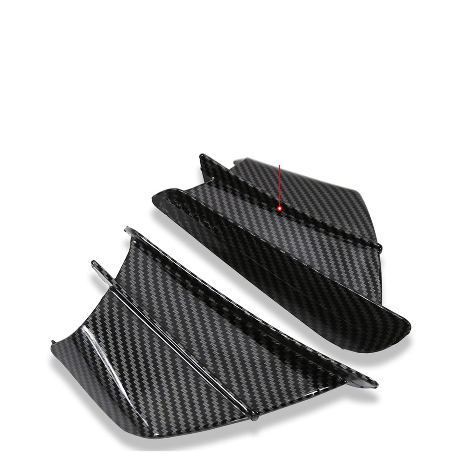 CFDZYXGSOZ Motorrad Winglet Aerodynamischer Flügel Kit Spoiler(Glossy Carbon Look) von CFDZYXGSOZ