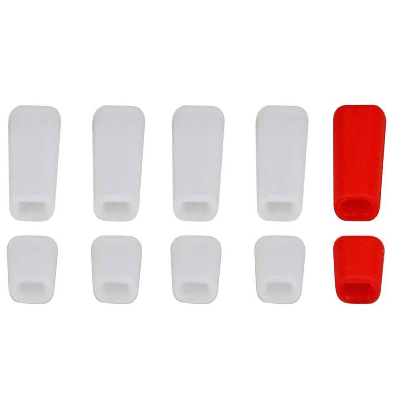 10PCS Mischfarbe Schutzhülle Kappen Kompatibel mit RC FPV Fernbedienung Schalter Kompatibel Mit Verschiedenen RC Sender(RED WITH WHITE) von CFMIAWIC