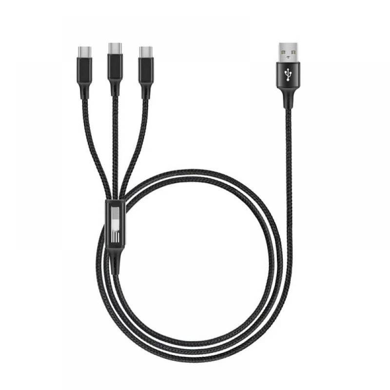 3-in-1-USB-zu-Typ-C-Kabel Nylon 1,2 m Kompatibel mit FPV-Drohnen-Fernbedienung, Schutzbrillen-Zubehör von CFMIAWIC