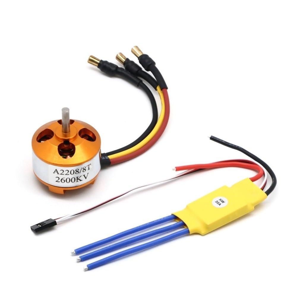 30A Bürstenloser ESC-Motordrehzahlregler Kompatibel mit RC FPV-Drohnen, kompatibel mit XXD A2212 A2208 930KV 1000KV 1400KV 2200KV 2700KV bürstenlosen Motoren(A2208 KV2600 30A ESC) von CFMIAWIC