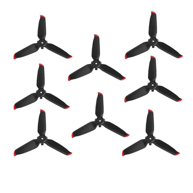 4 Paar kompatible Drohnenpropeller Kompatibel mit FPV-Quadcopter-Zubehör(4PAIRS RED) von CFMIAWIC