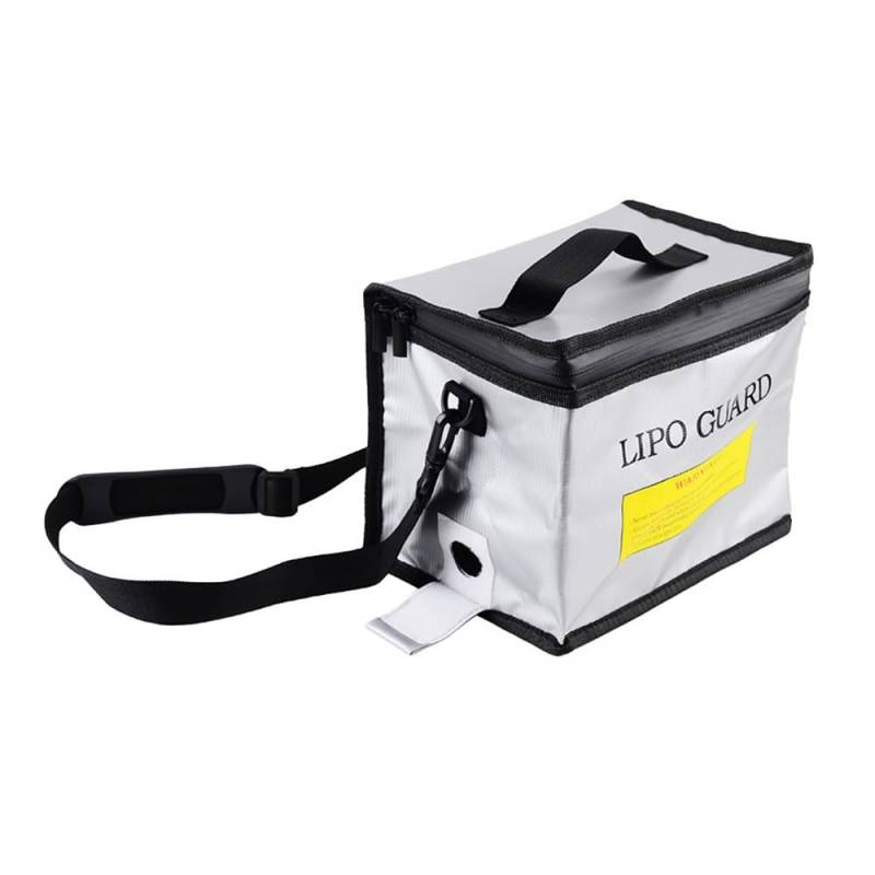 Lipo-Aufbewahrungstasche, tragbar, feuer- und explosionsgeschützt, Handtasche, kompatibel mit RC-Lipo-Batterien, 215 x 145 x 165 mm(WITH STRAP) von CFMIAWIC